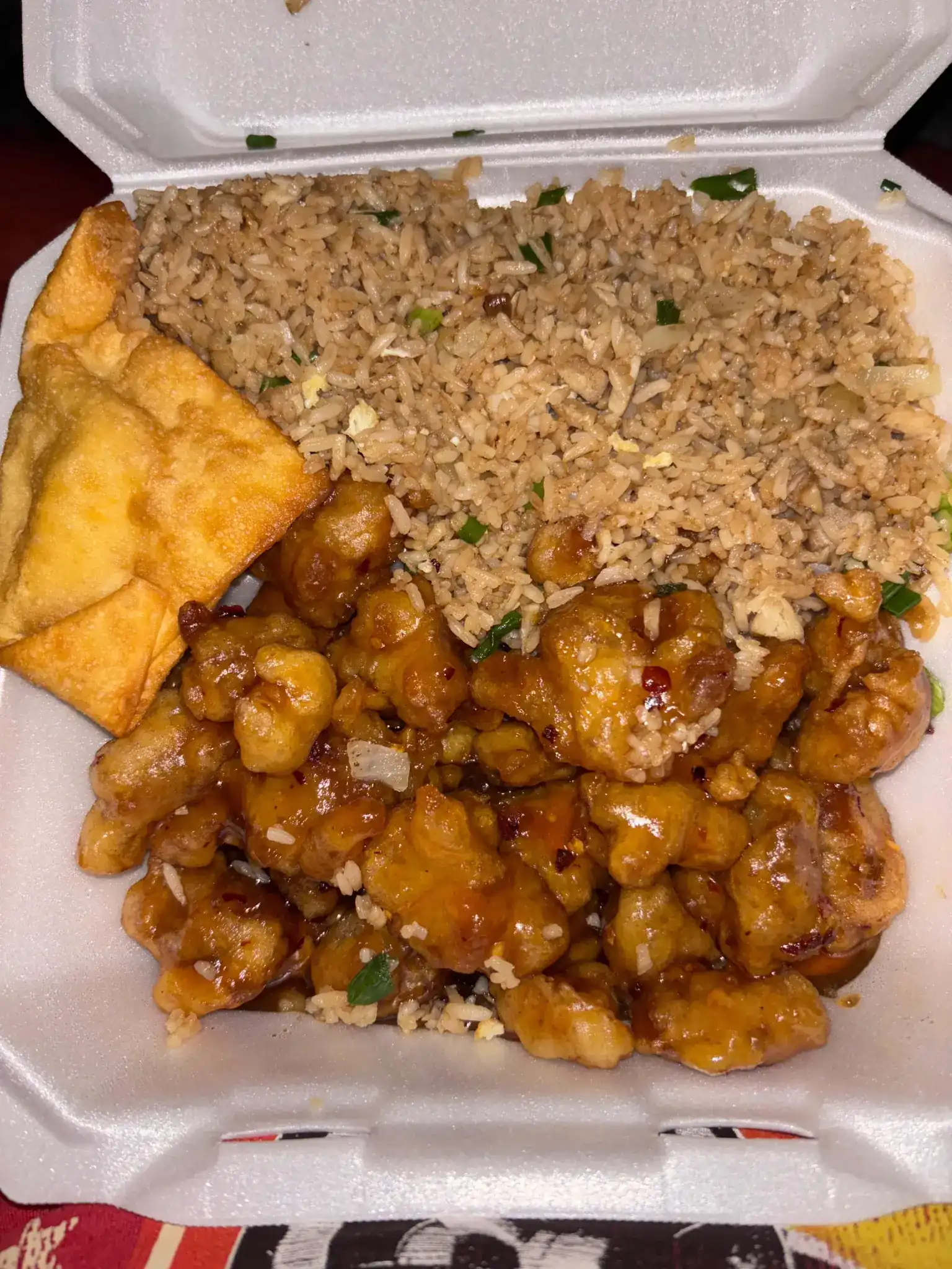 General Tso's Chicken - Crispy Chicken in Sweet and Spicy Sauce at Chinese Tropical Restaurant
